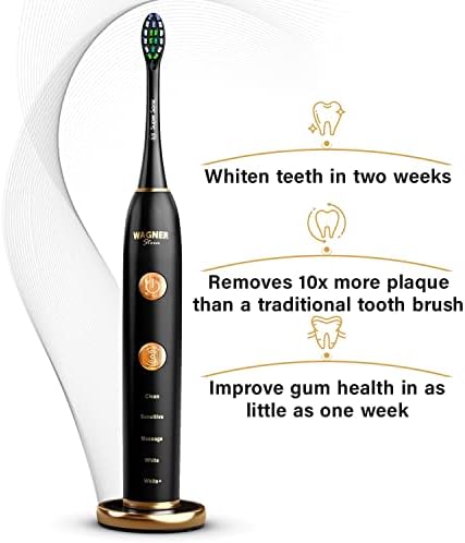 Wagner e Stern Whiten+ Edition. Escova de dentes elétrica inteligente com sensor de pressão. 5 modos de escovação e 3 níveis