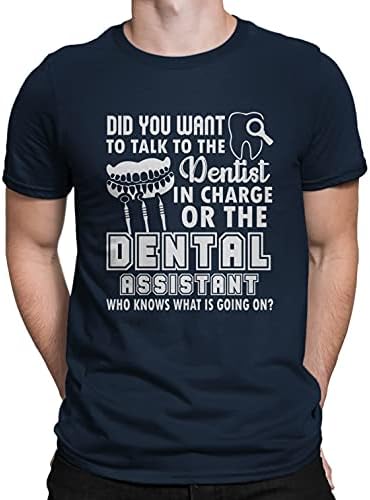 Dentista responsável ou dos presentes de tee de assistente dental, camiseta de assistente dental