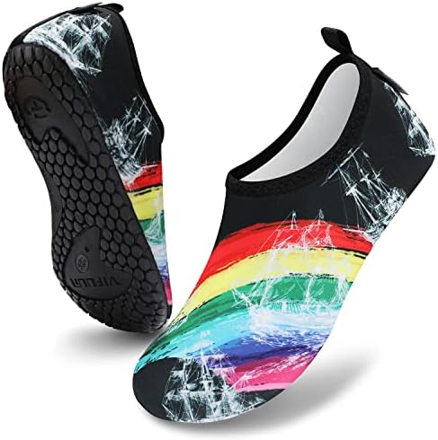 Vifuur Water Sports Sapatos Descalados a Aqua Yoga Slip-On para homens Mulheres