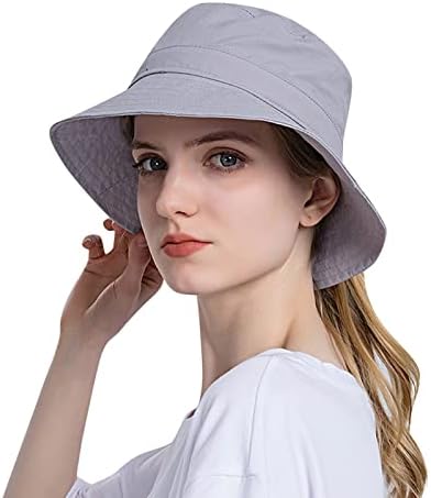 Chapéus de balde de mulheres sólidas Buckle ajustável Brim Brim chapéu de pescador dobrável Campo de verão Sun Caps casual