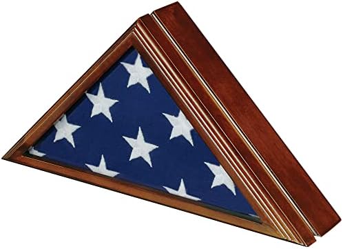 Caixa de bandeira para bandeira de voo de tamanho 3 'x 5' bandeira escura de madeira escura