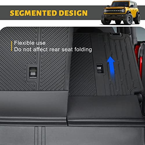 Protetor da capa traseira traseira para 2021 2022 Ford Bronco 4 Portas Acessórios, Protetor de Backrest impedem a sujeira e as ferramentas