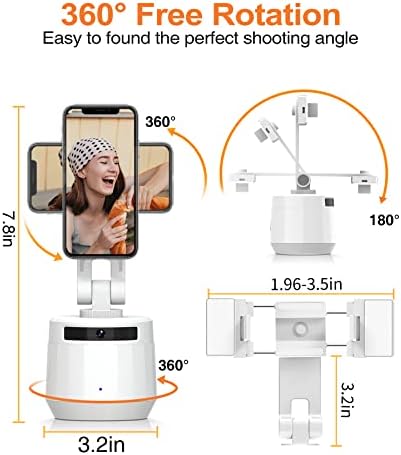 Yendili Auto Face Rastreando tripé para iPhone Tripod Stand Stand para gravação de vídeo Tripé de Selfie Stick com Remote Influencer