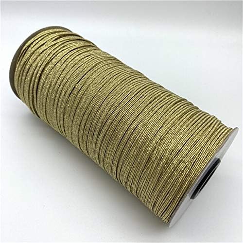 Selcraft 3mm 6mm 10mm 5yards/lote dourado de alta costura elástica elástica compatível com faixa de borracha faixa de corda esticada