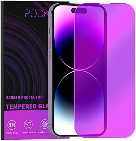 PDDKISS para iPhone 14 Protector de tela máxima de vidro temperado de 6,7 polegadas, gradiente colorido HD Instalação fácil, amigável