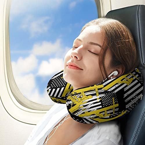 American Lineman Travel Neck Pillow U Shape para o apoio de espuma da memória de suporte da cabeça e pesco