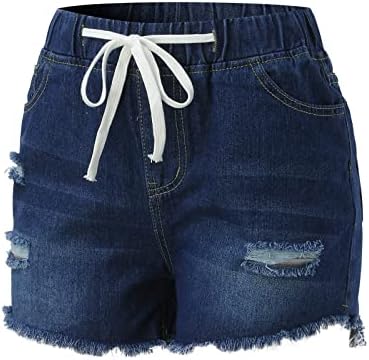 Sobre Jean Leggings Mulheres casuais com cintura alta jeans bainha jeans rasgada shorts 311 equipamento