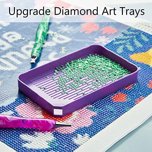 Caneta de pintura de diamante 5D da AOEUSLL com bandejas de pintura de diamante, acessórios de pintura de diamante, caneta de