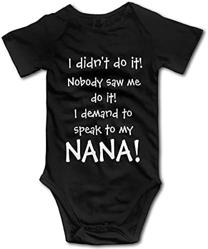 Infant que exipo para falar com minha Nana Summer Baby Onesie Clothing 6mo-24mo