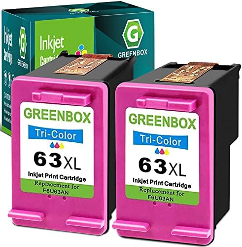 Substituição de cartucho de tinta remanufaturada da GreenBox para HP 63XL 63 XL para Envia HP 4516 4520 OfficeJet 4650 3830 Deskjet 2130 2132 Impressora