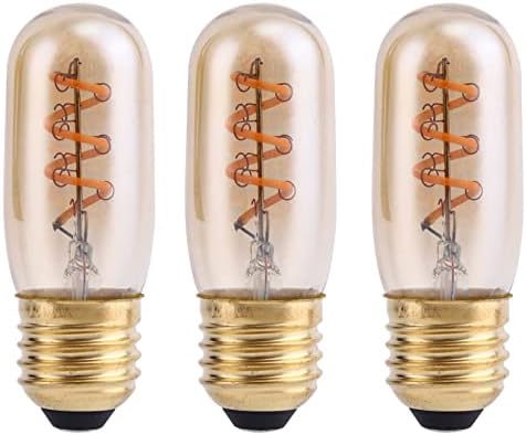 YDJOO 4W Edison Sprial LED Filamento Bulbos T32 40W Equivalente Ambar vidro âmbar quente