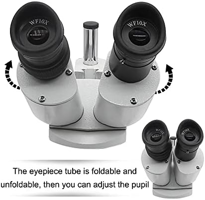 FKSDHDG 10X-20X-30X-40X Microscópio estéreo binocular Binocular Microscópio Industrial Iluminado com Obra-Receita para Reparar PCB Inspeção