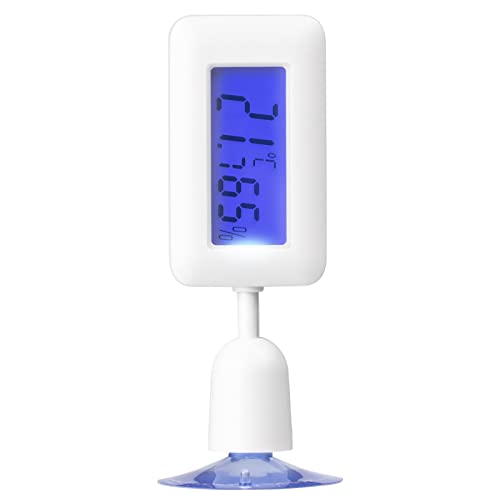 Newpet-Thermo Réptil Termômetro Higrômetro com Copo de Sucção Litada Termo-Higtile de Terrário Terrário Terrário com 360 branco