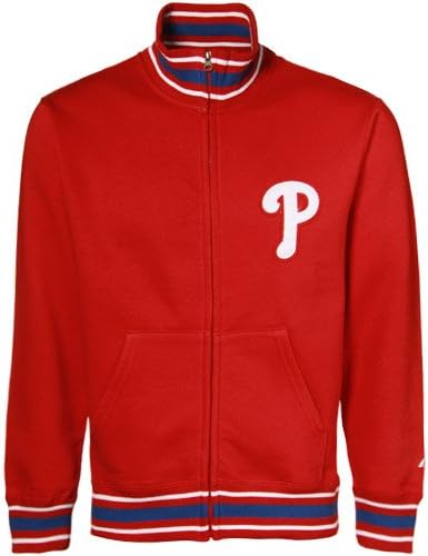 Majestic Philadelphia Phillies Clutch Hitter Red Full-Zip Track Jacket