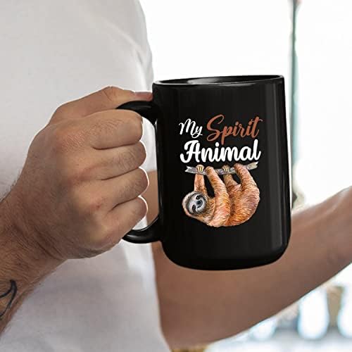 Seecrab My Spirit Animal é um presente de caneca de café preguiçoso para homens, mulheres, caneca engraçada de porcelana preguiçosa para amigos, presente de copo de café preguiçoso para o Dia de Ação de Graças de Cristões, Personalize Copa de Chá preguiçosa 11oz 15oz