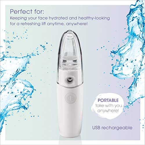 True Glow by Conair Facial Mister, spray de névoa hidratante ajuda a hidratar e hidratar a pele para uma aparência revigorada