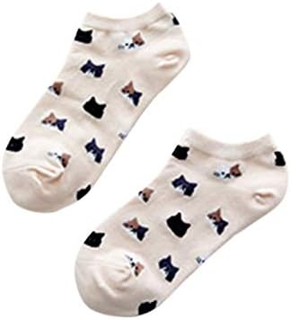Pares casuais de animais femininos meias impressão de algodão 5 meias finas coloridas masculas grandes meias de caminhada