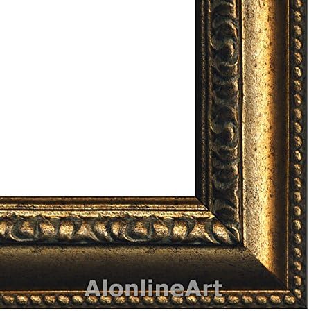 ALONLINE ART - COLAGEM 9 OPHELIA MERCY SUMEN Siren por Waterhouse | Imagem emoldurada de ouro impressa em tela algodão, anexada à placa de espuma | Estrutura pronta para pendurar | 21 x21 | Decoração de casa de arte de parede