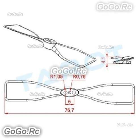 Gogorc 4 pares Tarô de 3 polegadas CCW Hélice TL150S3 para drone de helicóptero com vários eixos