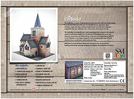 O kit de criação de papelão da igreja do construtor da cidade - o edifício de modelagem de modelos de escala