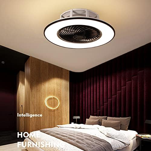 Tabrãos modernos de teto de 48w com luzes mudo, quarto de jantar de quarto lâmpada de ventilador de teto com controle