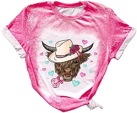 Camisa de vaca para mulheres engraçadas gado bonito gado cowgirl