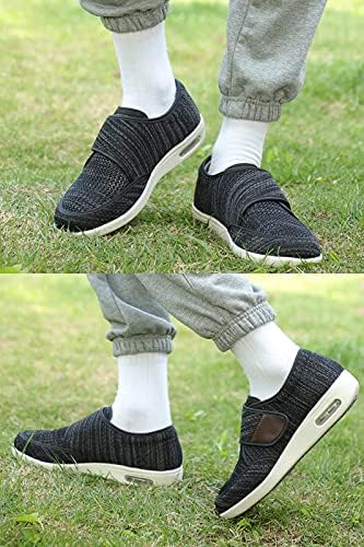 Sapatos diabéticos de Yibobay para homem de largura X de largura para sapatos idosos para homens largos para sapatos de caminhada