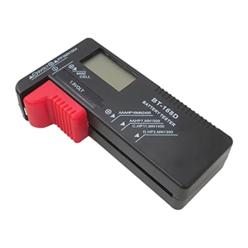 Verificador de bateria Digital LCD universal Volt Tester Cell AA AAA C D 9V Botão 9V: PP3, MN1604, 6F22