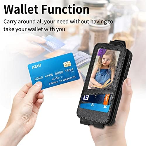 Capa de capa de telefone Compatível com a caixa da carteira iPhone 7 Plus/8Plus, capa de flip com função de suporte magnético, estojo de couro premium embutido para cartões de crédito.