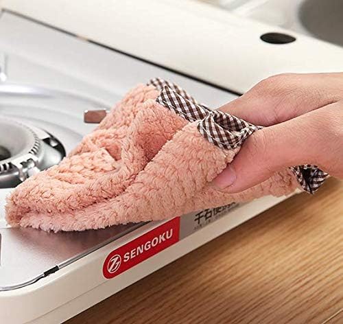 Ainhome nórdico hangável lã de lã de coral de mão toalha de cozinha de limpeza de toalha