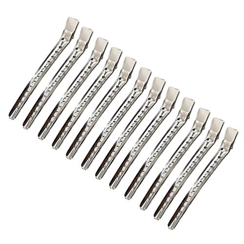 Pretyzoom Metal Clips Hair Styling Tools 12pcs Seção Clips Aligator Clipes de pato clipes de pato sem deslizamento clipe