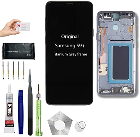 Samsung Galaxy S9 Plus 6.22 ”VERDADEIRO DIGITIZADOR DE VISTA ORIGINAL DIGITADOR LCD TRUE MONTAGEM DE TONTAÇÃO G965 G965U