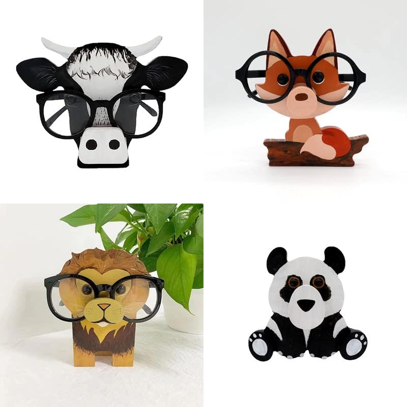 Yiwuyz Funny Animal Animal Stand Display, suporte de exibição de suporte para óculos fofos, Decoração de desktop