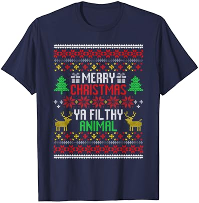 T-shirt engraçado Feliz Natal You Animal