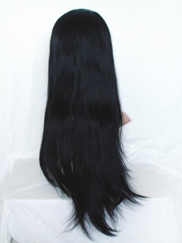 Beautiful 14 italiano Yaki Full Lace Wigs Afro peruca Indian Virgin Remy Human Human Yaki Color #1