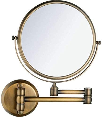 Espelho de maquiagem montado na parede Gruni 360 graus espelhos espelhos de mesa de penteado com 3x de ampliação