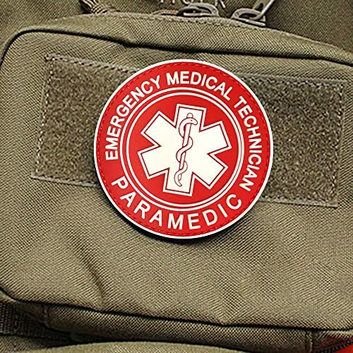 Morton Home Emt paramédico Técnico médico de emergência Patch EMT Star of Life Tactical Patch 3D PVC Moral Tactical Badge