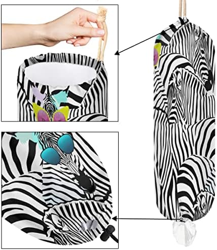 Portador de saco de plástico de óculos de sol Zebra, portador de beleza de estampa de animais para armazenamento de saco de armazenamento