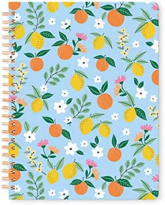 Sweetzer & Orange S & o Notebooks espirais fofos - 6.25x8.25 - Caderno espiral governado para faculdade com bolsos - Caderno de capa