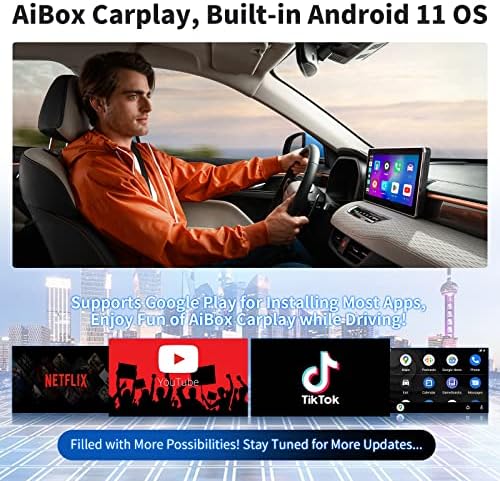 Adaptador de CarPlay sem fio, mais recente adaptador Apple Wireless Apple CarPlay e Android Auto Apple CarPlay Multimedia Box