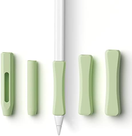 5 pacote a lápis Compatível com apenas Apple Pencil 2ª geração Silicone Ergonomic Design Slave Solter