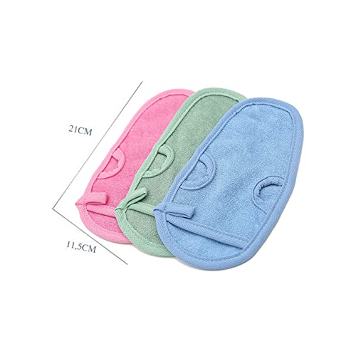 ERICOTRY 3PCS Luvas esfoliantes de banho esfoliando massagem corporal luvas de luvas de luva para remoção de células mortas Banho ou chuveiro
