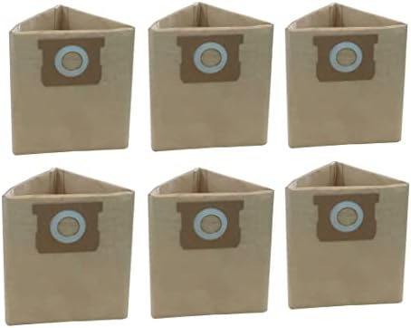 Pacote 6 sacos de vácuo para porter-Cable e Stanley 4 galões 5 gals de galão Vac, Peças de substituição AT25-1238 Kit de acessórios 25-1238