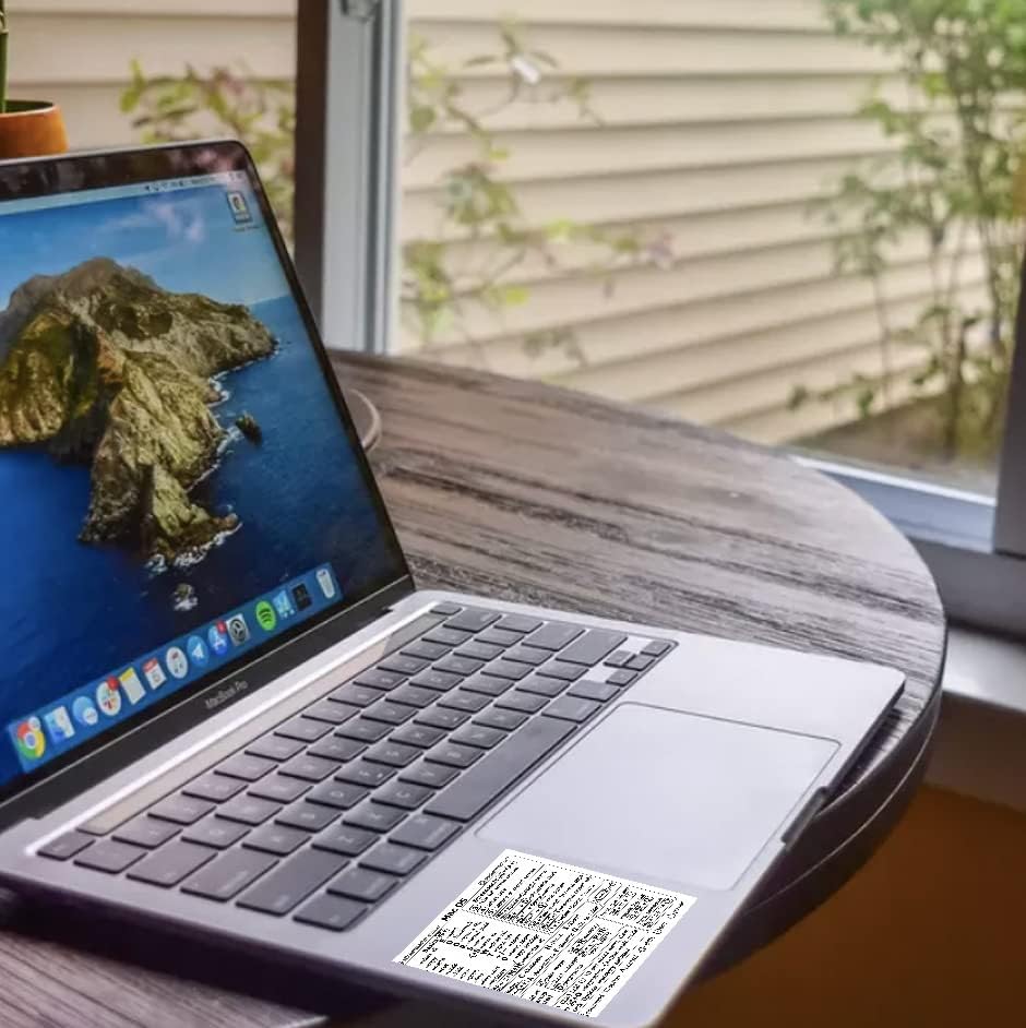 Adesivo Master Mac OS MacBook Air Pro Decalter Acessórios de chapas de chapas de chapas de teclado Acessórios para laptop de adesivo temporário M1+Intel, adesivo de vinil transparente, compatível com 13/16/16 polegadas iMac