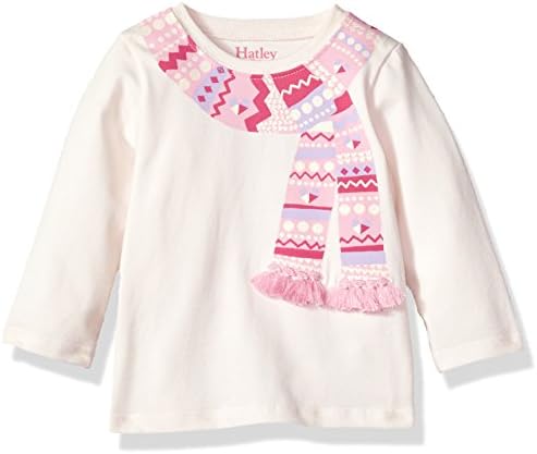 Hatley meninas meninas mini camisetas de manga longa gráficas