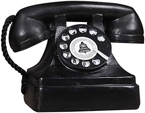 1 Pacote de telefone antigo adereços - L 6-1/2 x W 4 x H 5-1/4 Black Creative Vintage Decorativo Telefone - Cafe Barra