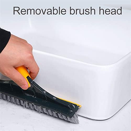 Bedre Squeegee, escova de escova de piso com limpador de banheiro comprido com maçaneta com ferramenta de limpeza de fenda de cabeça rotativa doméstica
