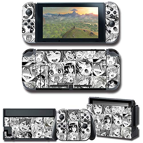 Skins de decalque de jogos AUPHAR para Nintendo Switch, adesivo de capa durável anti-arranhão Vinyl Wrap Full Set Place FacsLeod