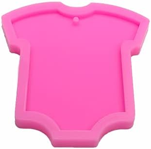 Moldes de silicone de roupas de bebê brilhante e brilhantes para moldes de silicone para polímeros de chave de argila de chave