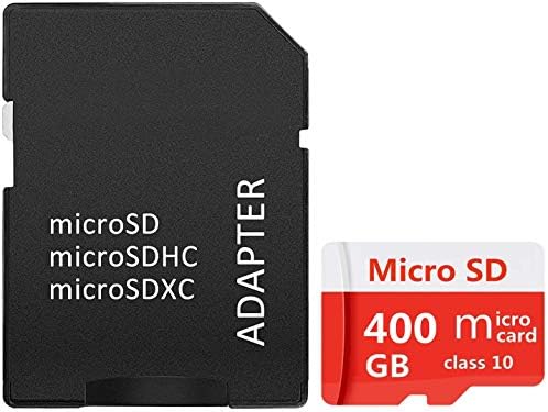 400 GB Micro SD Classe 10 Cartão de memória de alta velocidade para telefone, tablet e PCs com adaptador